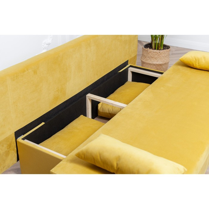 Диван-кровать «Токио», механизм еврокнижка, велюр, цвет горчичный - фото 3 - id-p212129236