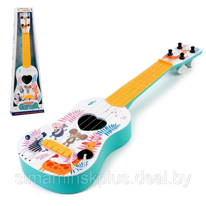 Музыкальная игрушка-гитара «Зоопарк», цвета МИКС - фото 1 - id-p212132706