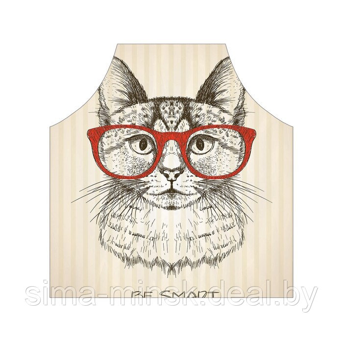 Фартук «Умный кот», размер 65 х 65 см, оксфорд - фото 3 - id-p212133131