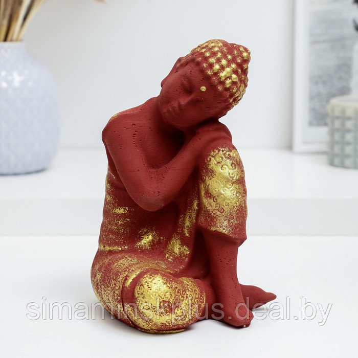 Фигура "Будда задумчивый" терракотовая, 19см - фото 1 - id-p212127437