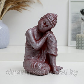 Фигура "Будда задумчивый" серая, 19см