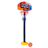 Баскетбольный набор «Супербросок», регулируемая стойка с щитом (4 высоты: 28 см/57 см/85 см/115 см), сетка,, фото 2