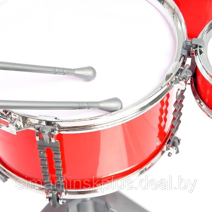 Барабанная установка «Джаз», 5 барабанов, тарелка, палочки - фото 2 - id-p212133716