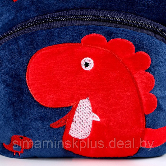 Рюкзак «Динозаврики» с двойной молнией, цвет синий - фото 3 - id-p212133723