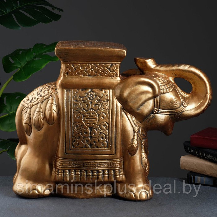Фигура - подставка "Слон" бронза, 21х54х43см - фото 2 - id-p212127082