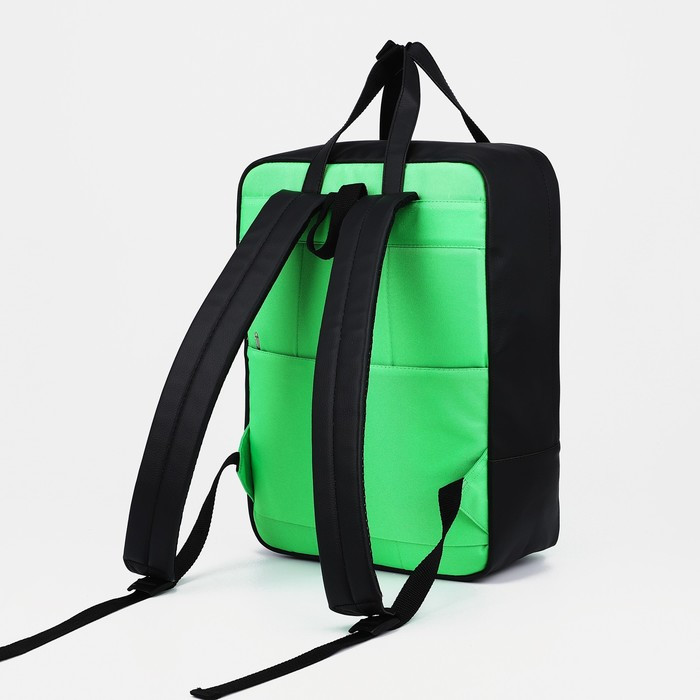 Рюкзак на молнии, кошелёк, цвет зелёный - фото 2 - id-p212126677