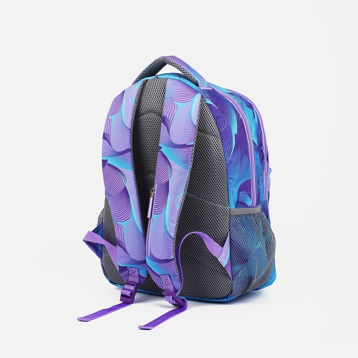 Рюкзак на молнии, наружный карман, цвет сиреневый - фото 2 - id-p212126700