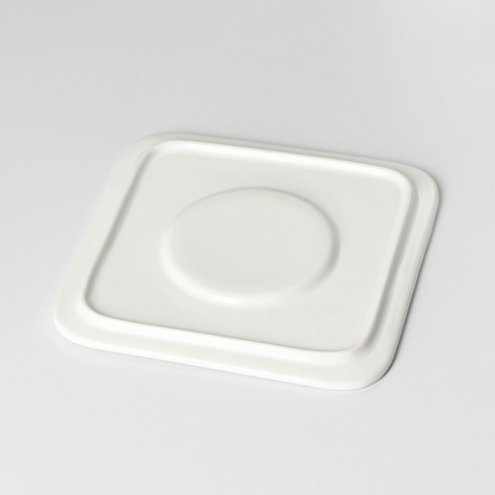 Чайная пара керамическая «Лист», 2 предмета: кружка с ложкой 180 мл, блюдце d=13,5 см, цвет белый - фото 3 - id-p212134251