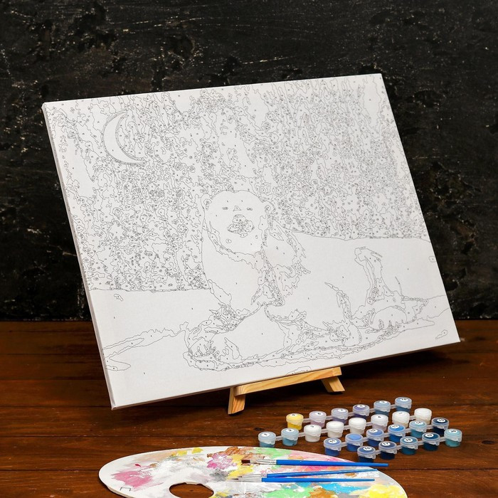 Картина по номерам на холсте с подрамником «Полярные медведи» 40×50 см - фото 4 - id-p212130369