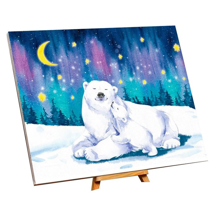 Картина по номерам на холсте с подрамником «Полярные медведи» 40×50 см - фото 5 - id-p212130369