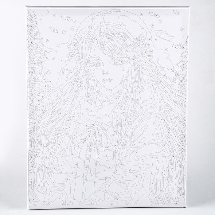 Картина по номерам на холсте с подрамником «Девушка под снегом», 40 х 50 см - фото 2 - id-p212130376