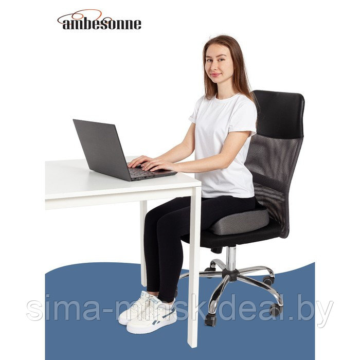 Подушка анатомическая для сидения, размер 46x36 см, цвет серый - фото 8 - id-p212135043