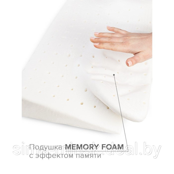 Анатомическая подушка «Антихрап», размер 37х65 см, для идеального сна на животе с эффектом памяти - фото 4 - id-p212135065