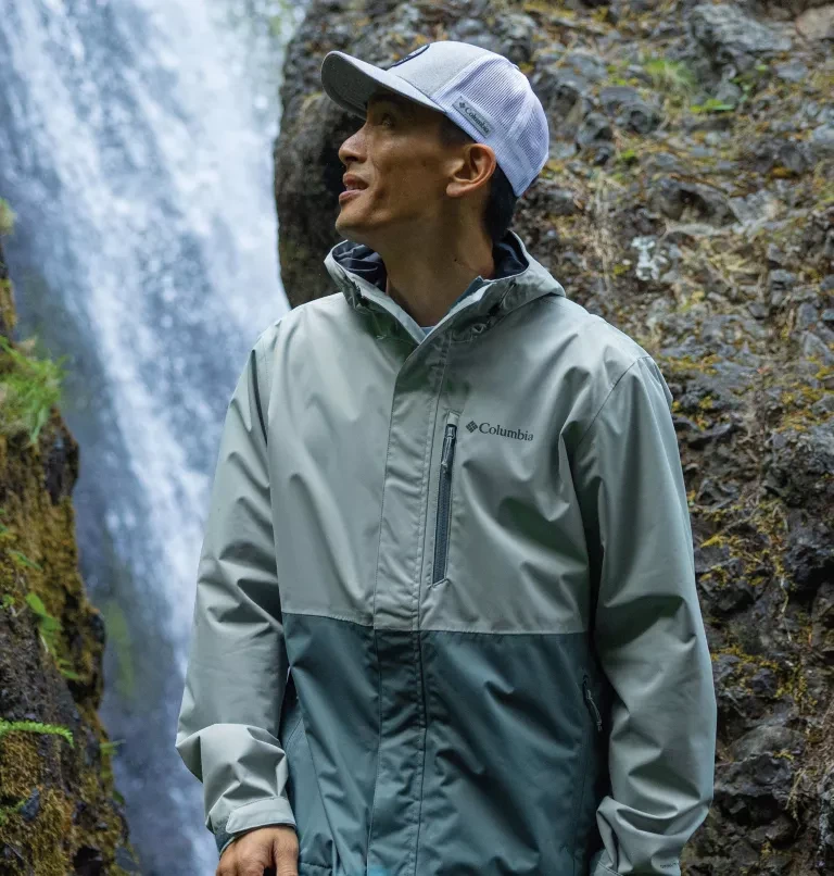 Куртка мембранная мужская Columbia Hikebound Jacket зеленый/серый - фото 2 - id-p212052235