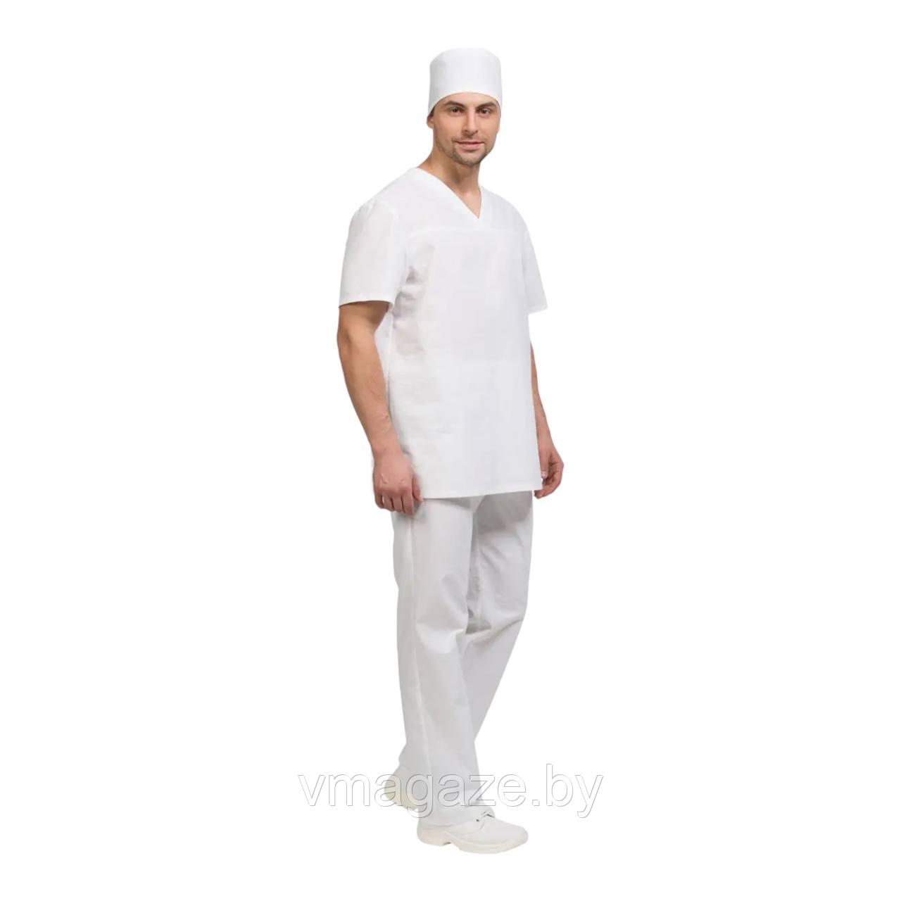 Костюм пекаря мужской 100%х/б (цвет белый) - фото 1 - id-p212140375