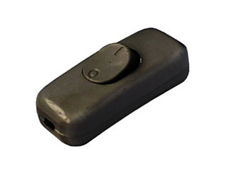 Выключатель на шнур 6А 250В черный, BYLECTRICA (однополюсный)