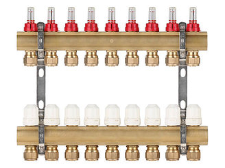 Коллекторная группа AVE777, 9 вых. AV Engineering (PRO серия Для теплого пола и водоснабжения)