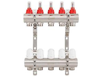 Коллекторная группа AVE777, 5 вых., AV Engineering (Для теплого пола и водоснабжения)