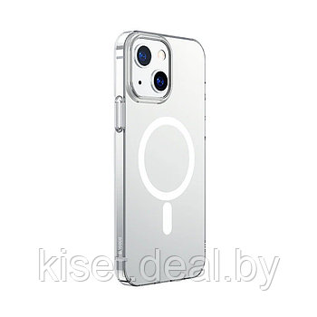 Пластиковый чехол Baseus ARJT000002 для iPhone 13 с MagSafe прозрачный + защитное стекло на экран