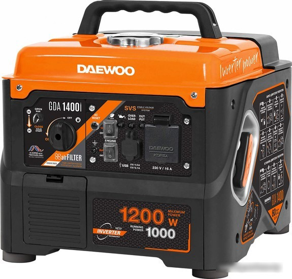 Бензиновый генератор Daewoo Power GDA 1400i - фото 1 - id-p212166194