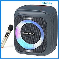 Портативная колонка Hopestar party 100, беспроводная акустическая bluetooth система, беспроводной микрофон