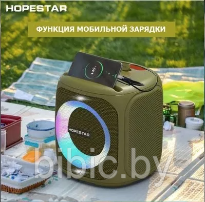 Портативная колонка Hopestar party 100, беспроводная акустическая bluetooth система, беспроводной микрофон - фото 4 - id-p212190661