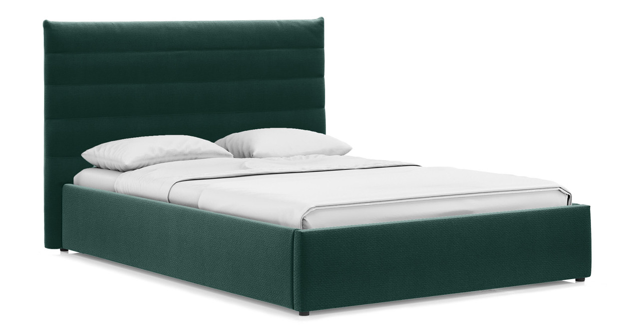 Кровать АМАЛИЯ 140 RUDY-2 1501 A1 color 32 (темный серо-зеленый) Нижегородмебель и К