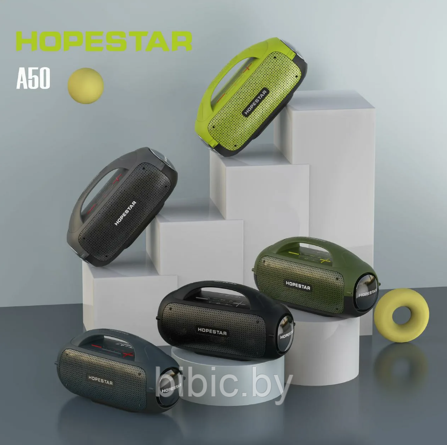 Портативная колонка Hopestar A50 Party. Мощная беспроводная bluetooth акустическая система блютуз, аналог JBL - фото 2 - id-p212206289