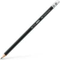 КАРАНДАШ ПРОСТОЙ "FABER-CASTELL 1112", HB, С ЛАСТИКОМ, ЧЕРНЫЙ