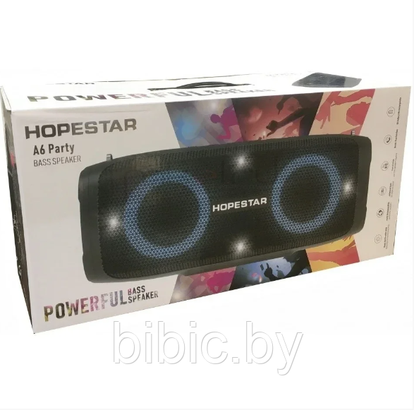 Портативная колонка Hopestar A6 Party. Мощная беспроводная bluetooth акустическая система блютуз, аналог JBL - фото 2 - id-p212270718