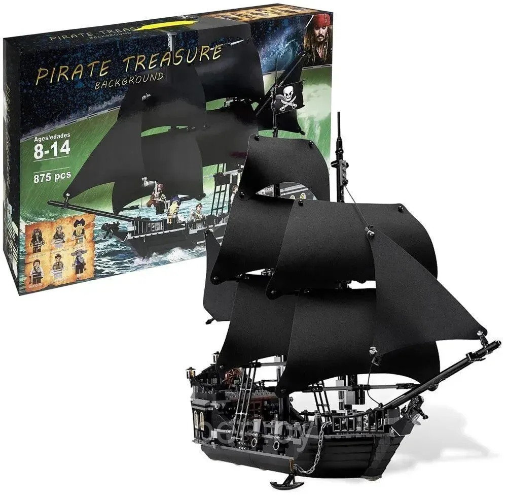 16006 Конструктор SX Pirate Treasure Черная жемчужина (Аналог Lego Pirates of the Caribbean 4184), 804 детали - фото 3 - id-p212271432