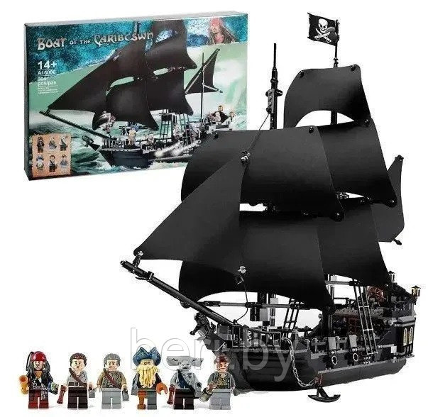 16006 Конструктор SX Pirate Treasure Черная жемчужина (Аналог Lego Pirates of the Caribbean 4184), 804 детали