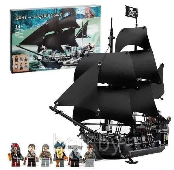 16006 Конструктор SX Pirate Treasure Черная жемчужина (Аналог Lego Pirates of the Caribbean 4184), 804 детали - фото 1 - id-p212271432