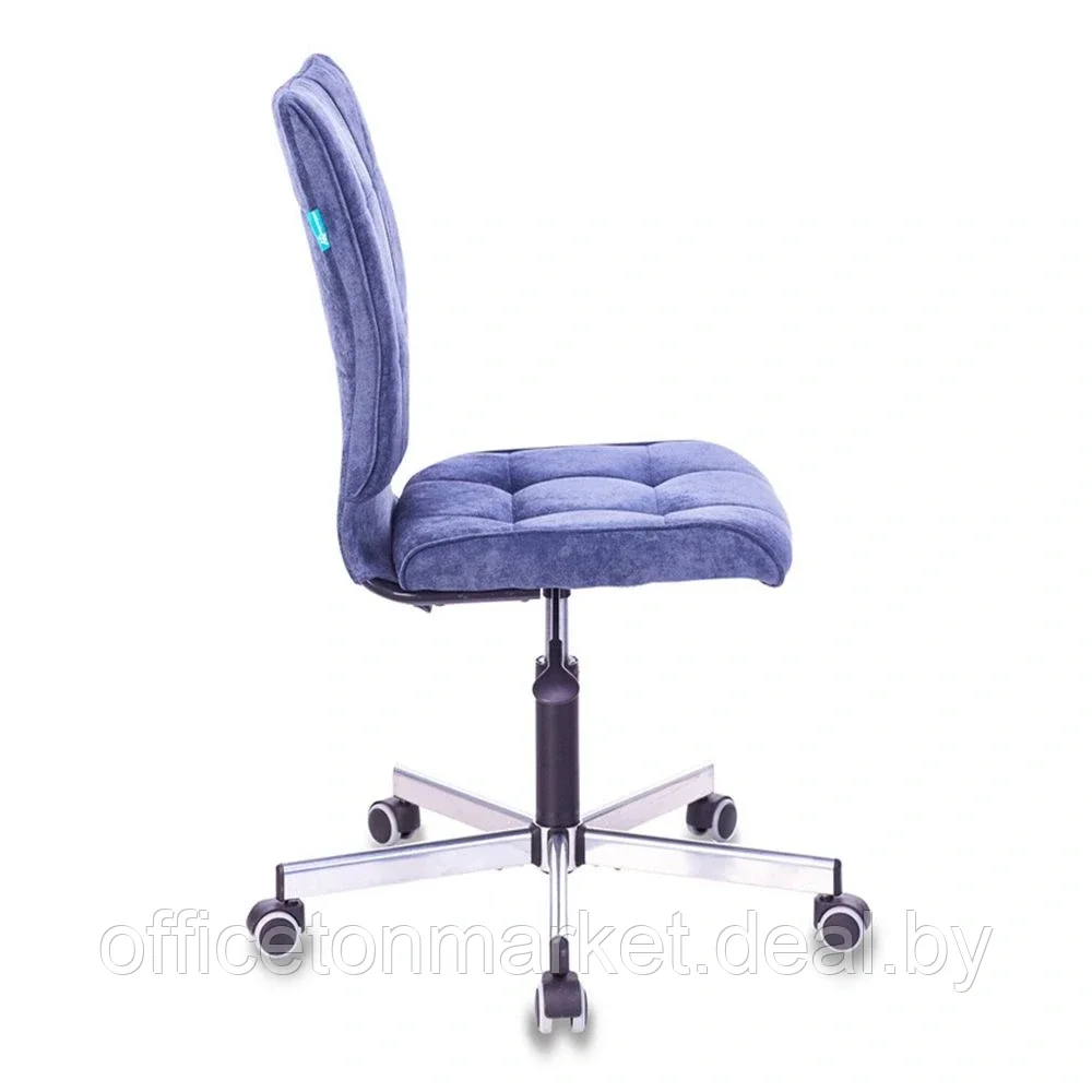Кресло для персонала "Бюрократ СH-330M/LT", ткань, металл, темно-синий - фото 3 - id-p183689974