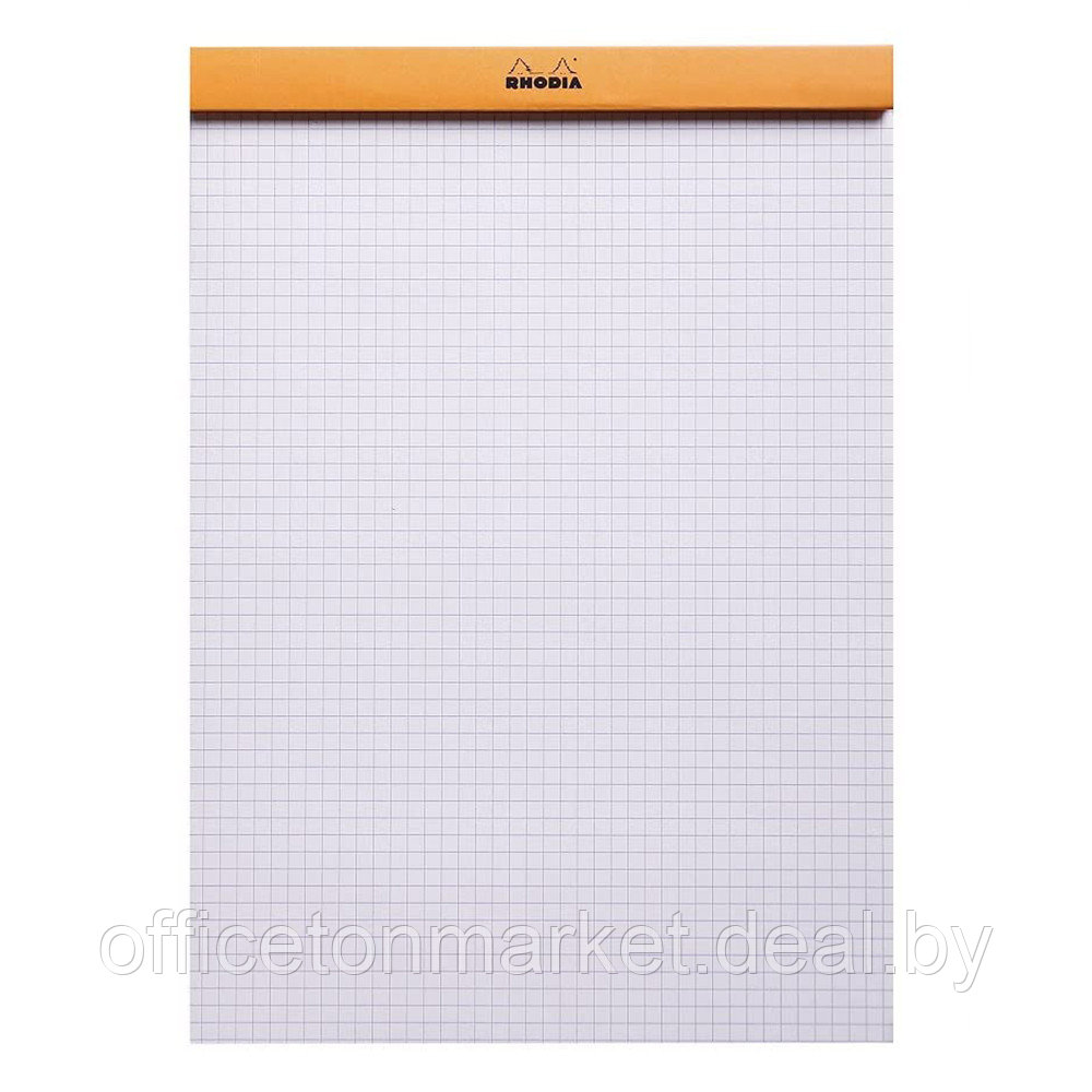 Блокнот "Rhodia", А4, 80 листов, клетка, оранжевый - фото 2 - id-p212270937