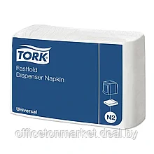 Салфетки для диспенсера "Tork Fastfold", 300 шт, 24х30см, белый (10933)