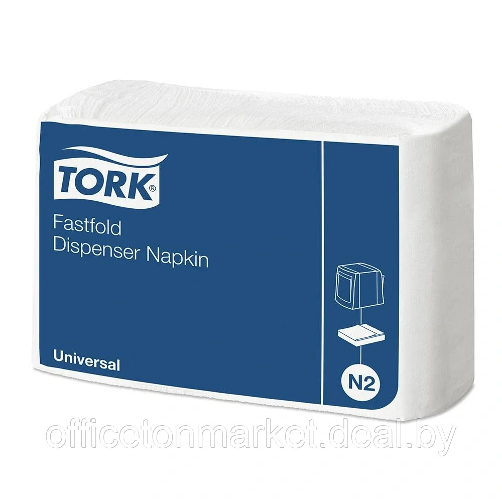Салфетки для диспенсера "Tork Fastfold", 300 шт, 24х30см, белый (10933) - фото 1 - id-p189368832