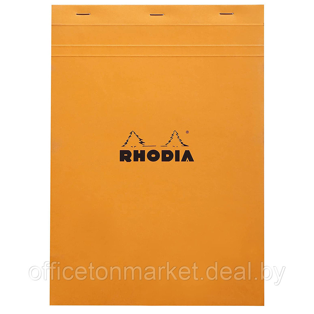 Блокнот "Rhodia", А4, 80 листов, клетка, оранжевый - фото 1 - id-p212270937