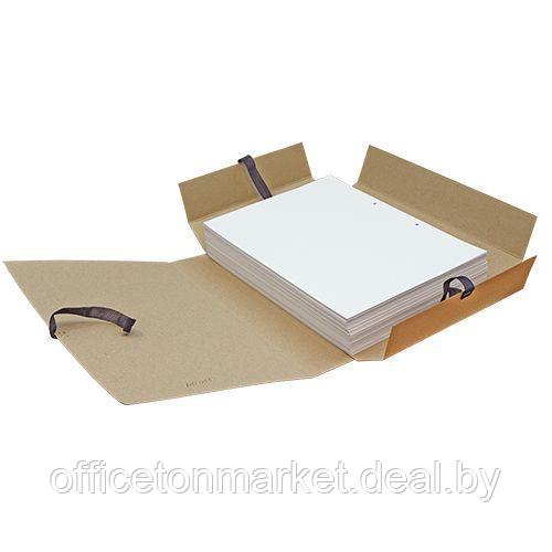 Папка для бумаг с завязками, 50 мм, 4 завязки, крафт - фото 3 - id-p212272542