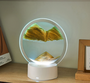 Лампа- ночник Зыбучий песок с 3D эффектом Desk Lamp (RGB -подсветка, 7 цветов) / Песочная картина - лампа - фото 1 - id-p212276692