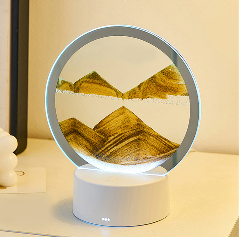Лампа- ночник Зыбучий песок с 3D эффектом Desk Lamp (RGB -подсветка, 7 цветов) / Песочная картина - лампа - фото 8 - id-p212276692