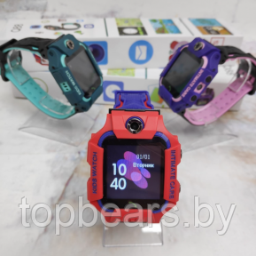Часы детские Smart Watch Kids Baby Watch Q88 / Умные часы для детей Красный корпус - синий ремешок - фото 1 - id-p179744864