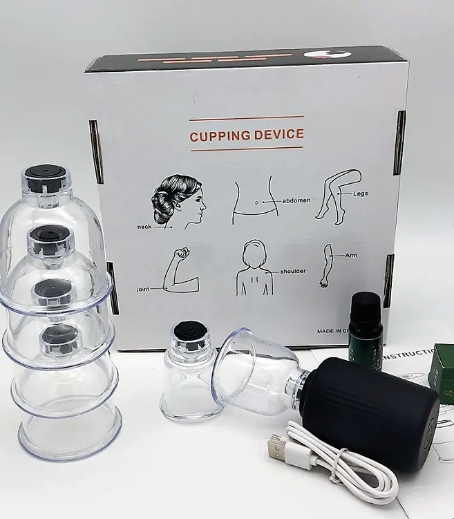 Набор вакуумных массажных банок с электрическим беспроводным насосом Cupping Device LC-2022 ( 6 банок, - фото 5 - id-p212276703