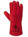 Краги сварщика перчатки сварочные летние защитные для сварки пятипалые спилковые кожаные рукавицы красные, фото 4