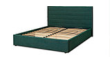 Кровать АМАЛИЯ 160 RUDY-2 1501 A1 color 32 (темный серо-зеленый) Нижегородмебель и К, фото 2