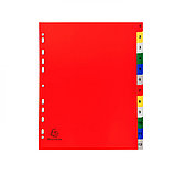 Разделитель для документов Exacompta А4+, полипропилен, с маркировкой на 12 числовых делений, цветной, фото 2