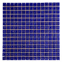 Мозаика стеклянная цвет Кобальт матрица на бумаге