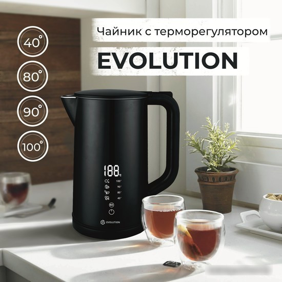 Электрический чайник Evolution KP15181 LED