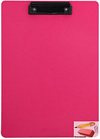 Папка-планшет с зажимом, без крышки Deli, A4, розовая, арт.F75202/р