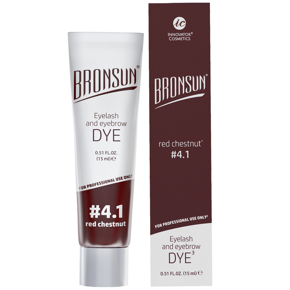 BRONSUN Краска для ресниц и бровей №4.1, медный каштан, 15мл - фото 2 - id-p158066200